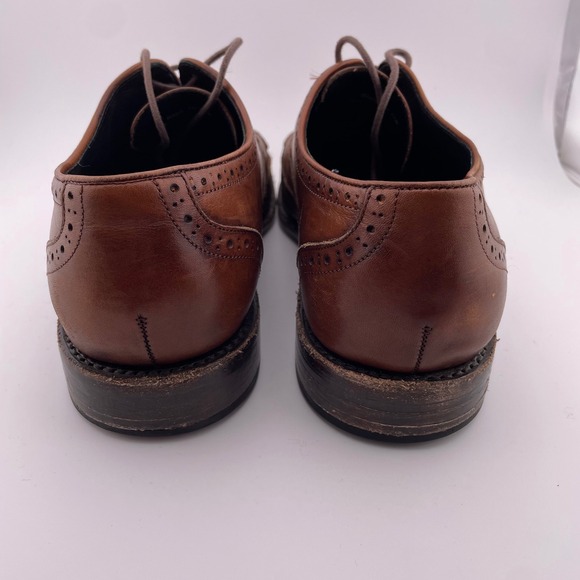Thursday‎ Boot Company Wingtip Brogue Dress Shoes Leather Brown Mens Size 10 - Picture 7 of 10